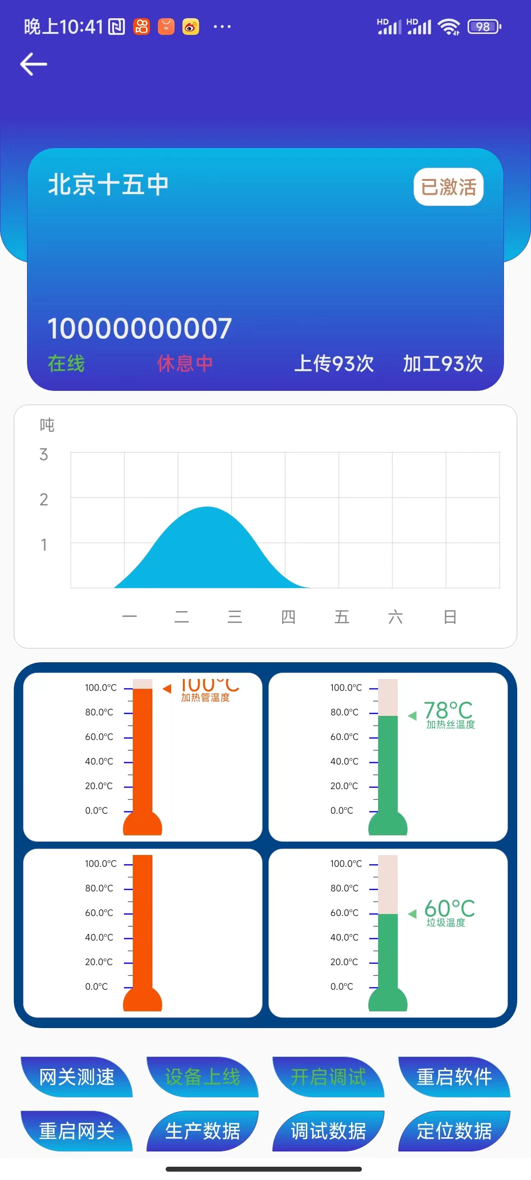 廚房垃圾餐廳垃圾處理設(shè)備5G信息采集管理平臺(tái)之運(yùn)維APP